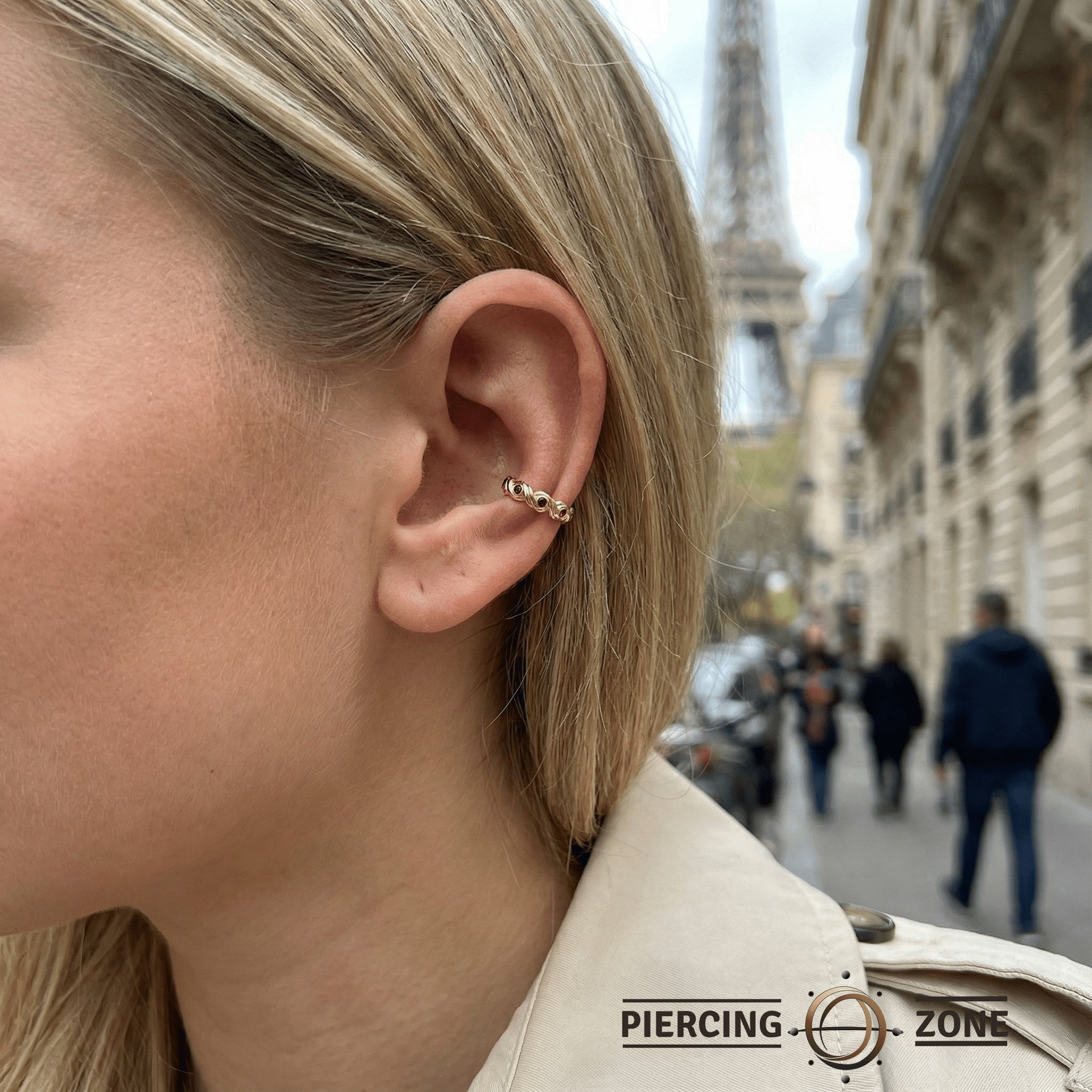 Ashvine Seamless Ring – 14K Gold Five - Gem Arc Design - piercing - zone.com