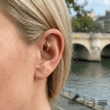 Ashvine Seamless Ring – 14K Gold Five - Gem Arc Design - piercing - zone.com