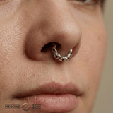 Ashvine Seamless Ring – 14K Gold Five - Gem Arc Design - piercing - zone.com