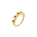 Ashvine Seamless Ring – 14K Gold Five - Gem Arc Design - piercing - zone.com