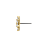 Asphodel - 18K Gold Gem Threadless/Threaded End - piercing-zone.com
