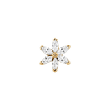 Asphodel - 18K Gold Gem Threadless/Threaded End - piercing-zone.com