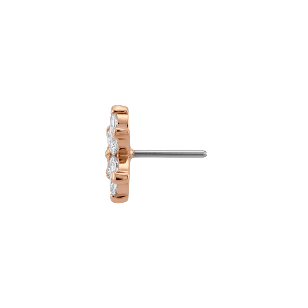 Asphodel - 18K Gold Gem Threadless/Threaded End - piercing-zone.com