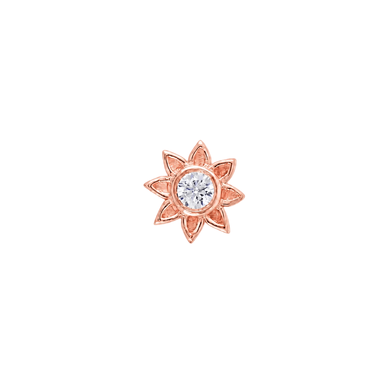 Aster – 14K Gold Threadless/Threaded End - piercing-zone.com