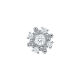 Astra – 14K/18K Gold Celestial Gem Cluster Threadless End - piercing - zone.com