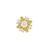 Astra – 14K/18K Gold Celestial Gem Cluster Threadless End - piercing - zone.com