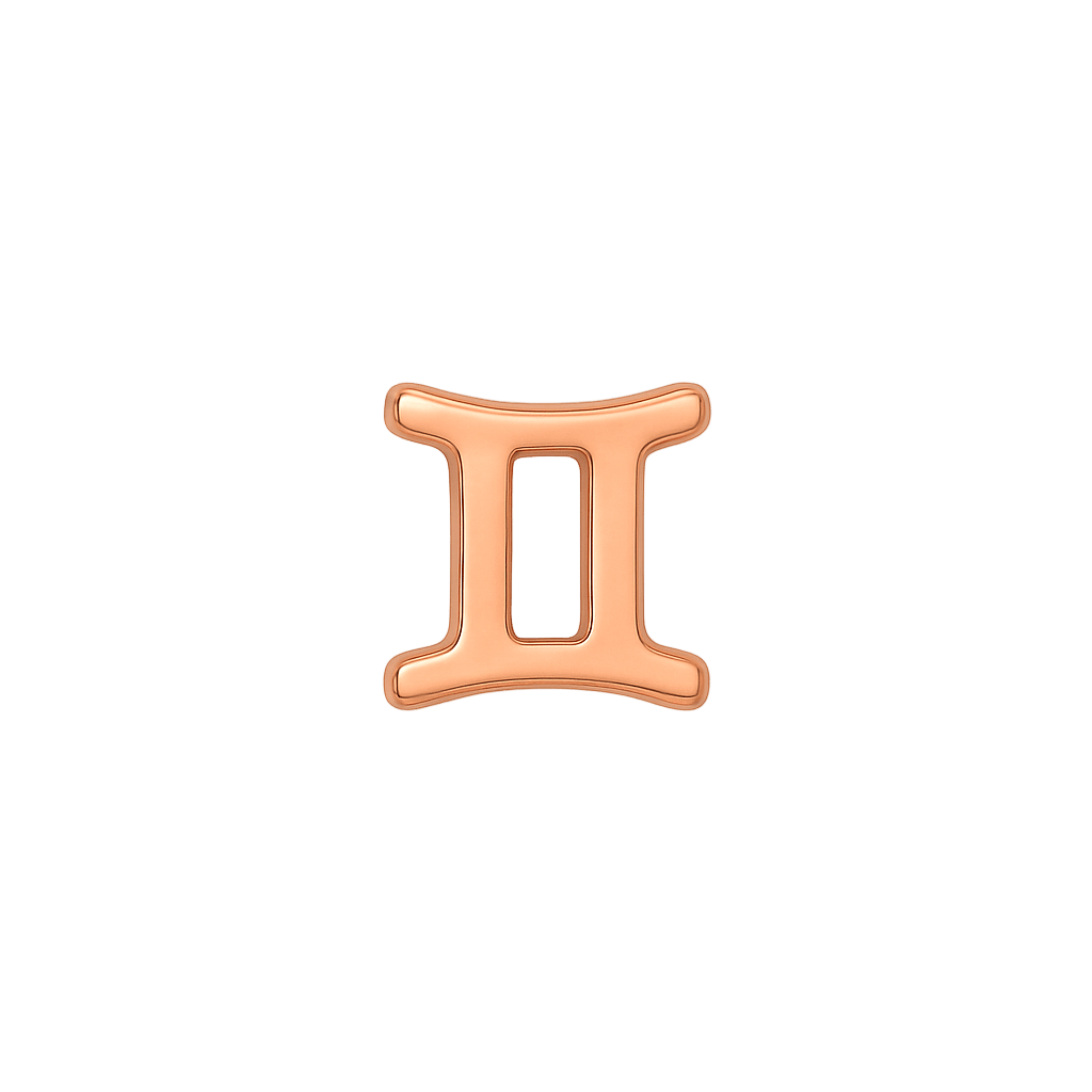 Astrological Sign – 14K/18K Gold Threadless End - piercing - zone.com