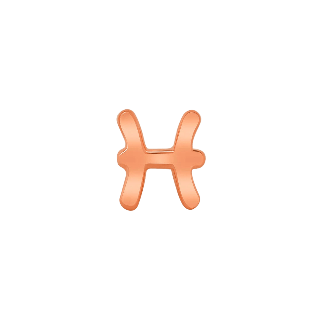 Astrological Sign – 14K/18K Gold Threadless End - piercing - zone.com