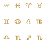 Astrological Sign – 14K/18K Gold Threadless End - piercing - zone.com