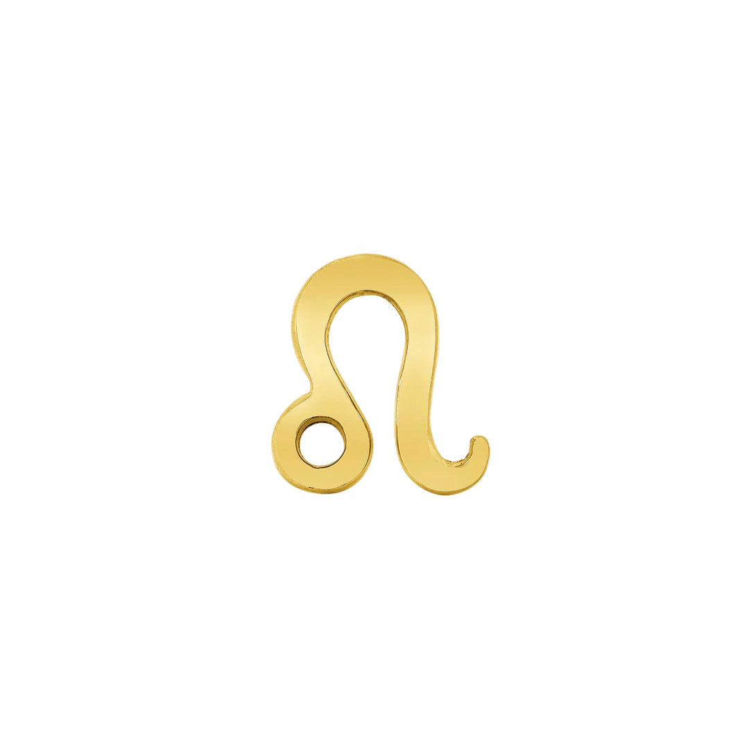 Astrological Sign – 14K/18K Gold Threadless End - piercing - zone.com