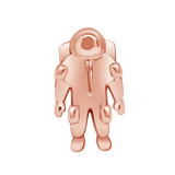 Astronaut – 14K/18K Gold Intergalactic Threadless End - piercing - zone.com