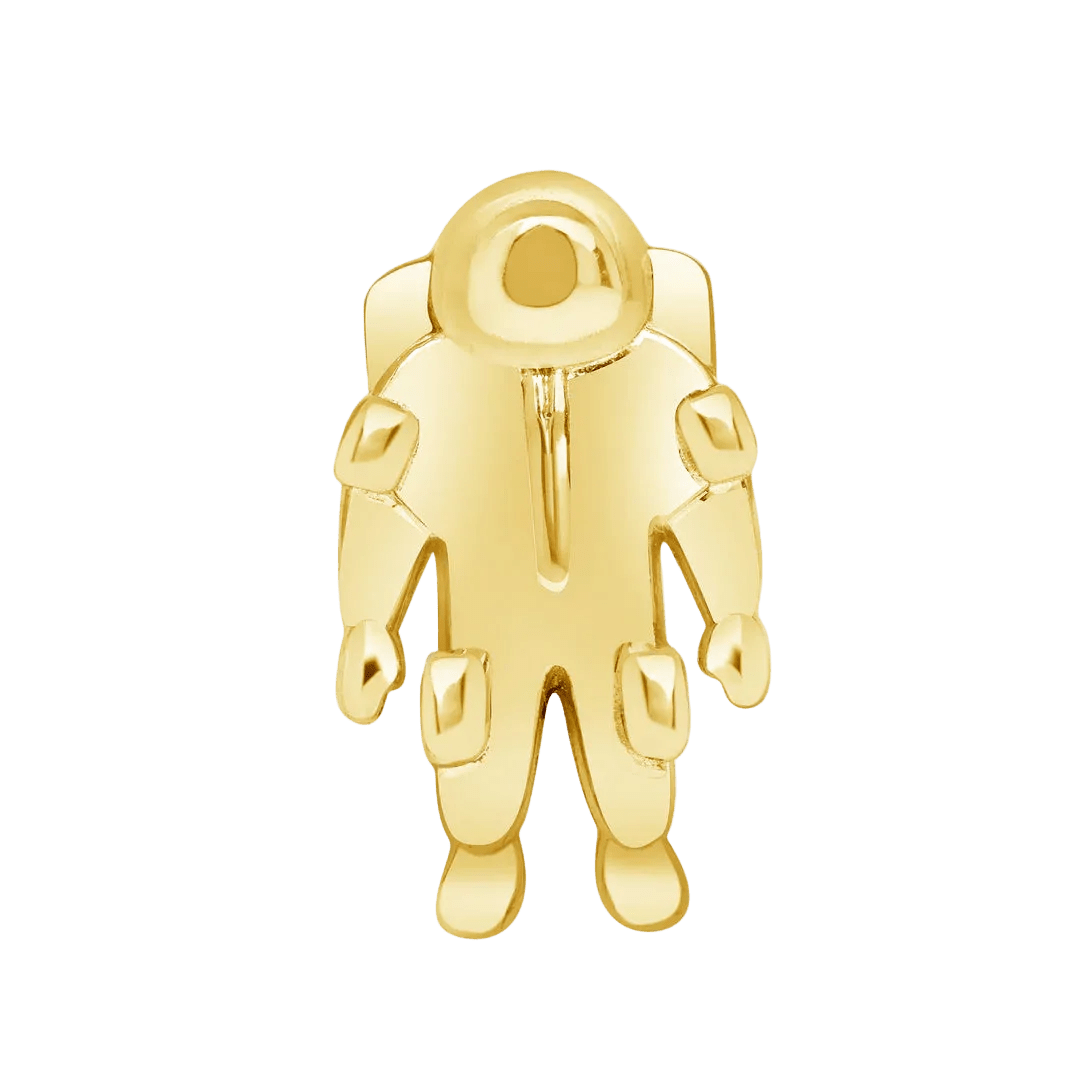 Astronaut – 14K/18K Gold Intergalactic Threadless End - piercing - zone.com