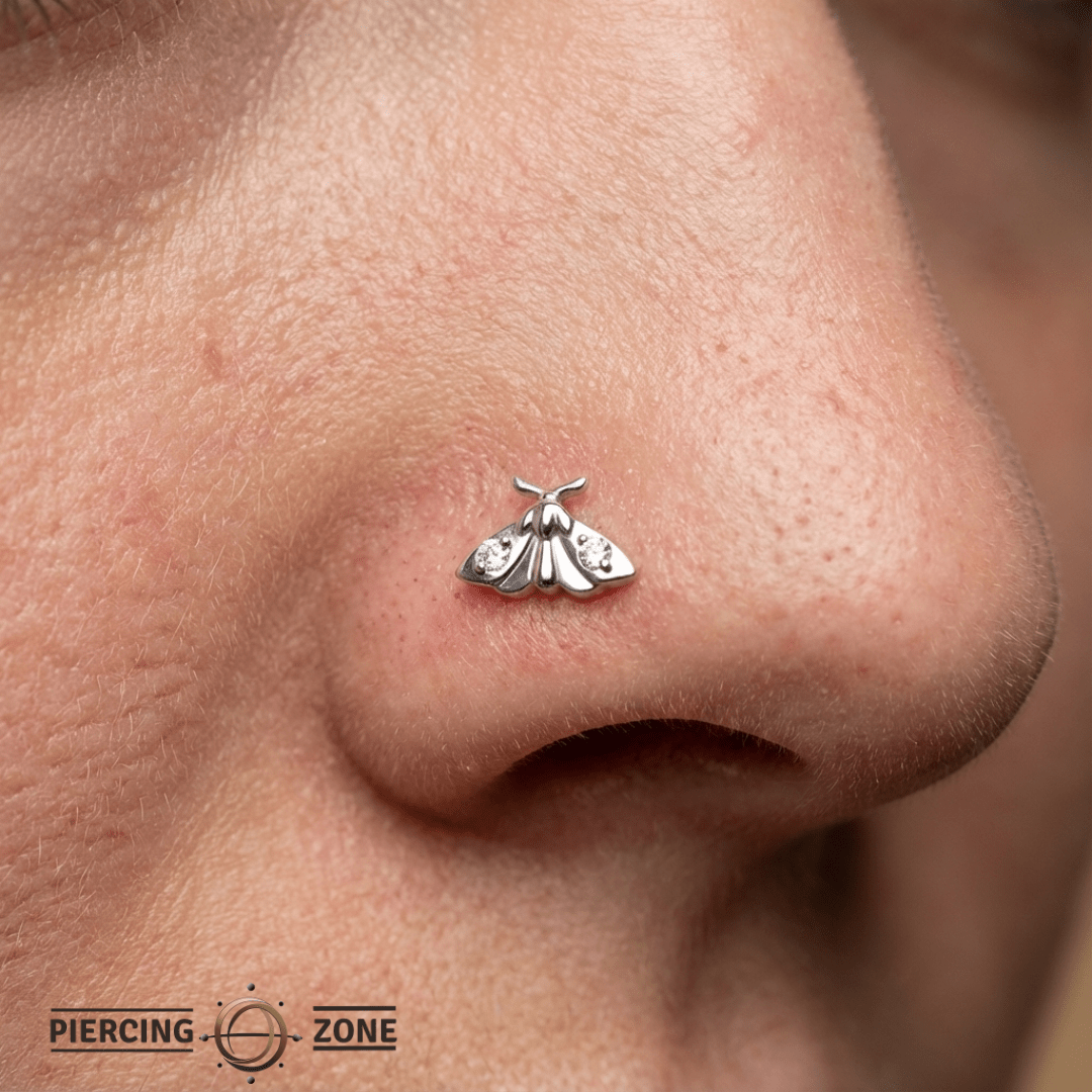 Atlas Moth – 14K/18K Gold Gem Threadless End - piercing - zone.com