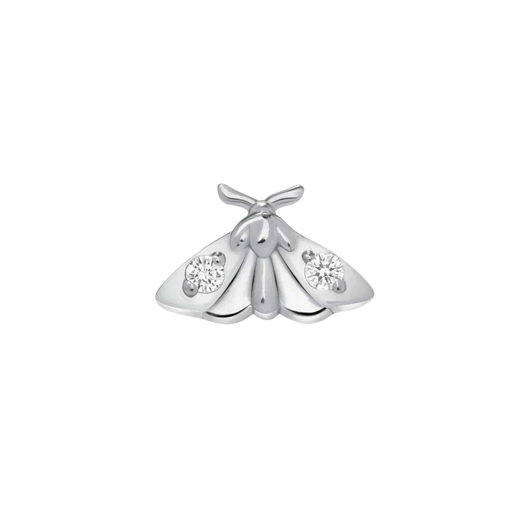 Atlas Moth – 14K/18K Gold Gem Threadless End - piercing-zone.com
