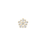 Audacious CZ Cluster – 14K Gold Threadless End - piercing - zone.com
