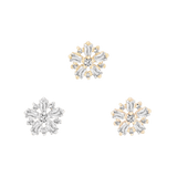 Audacious CZ Cluster – 14K Gold Threadless End - piercing - zone.com