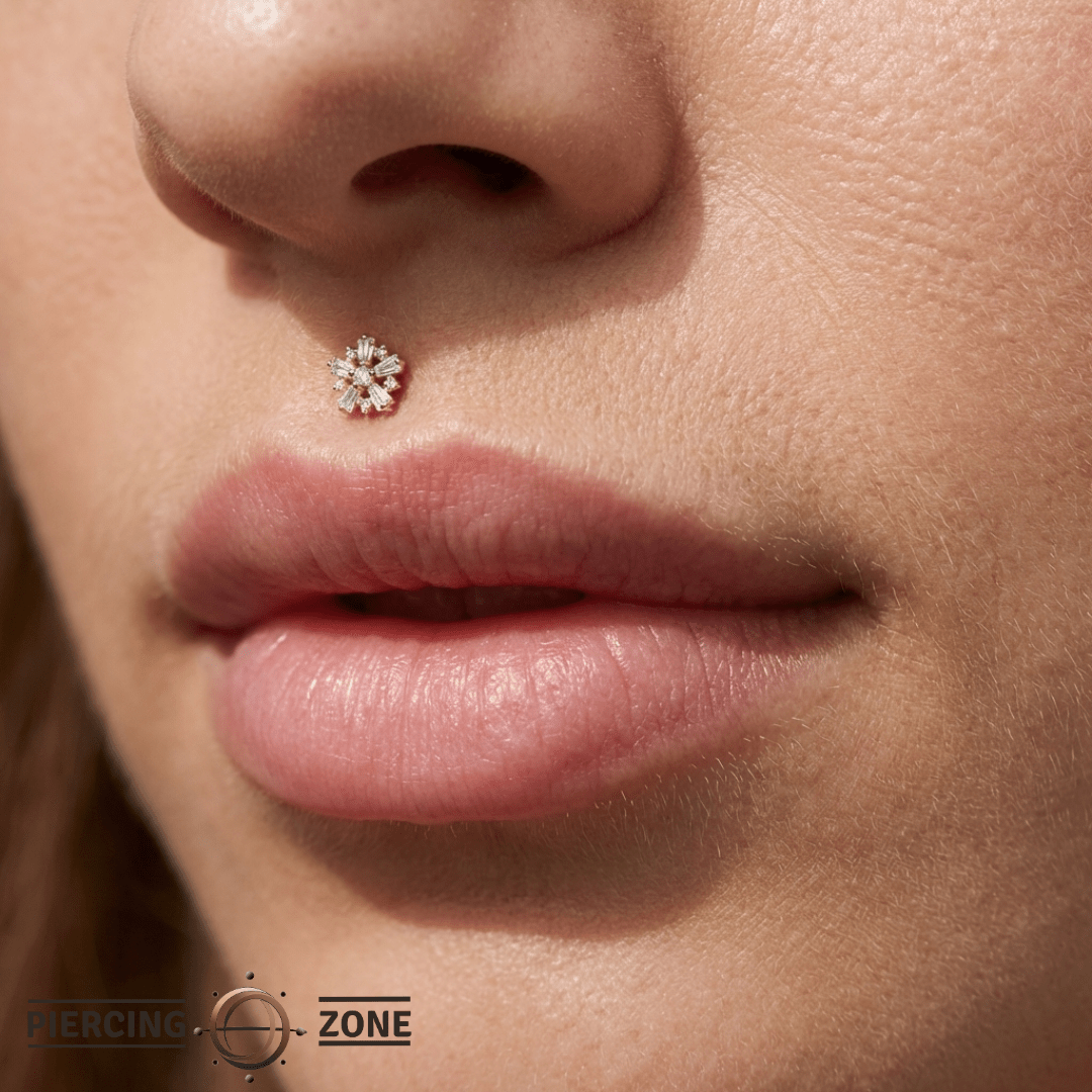 Audacious CZ Cluster – 14K Gold Threadless End - piercing - zone.com