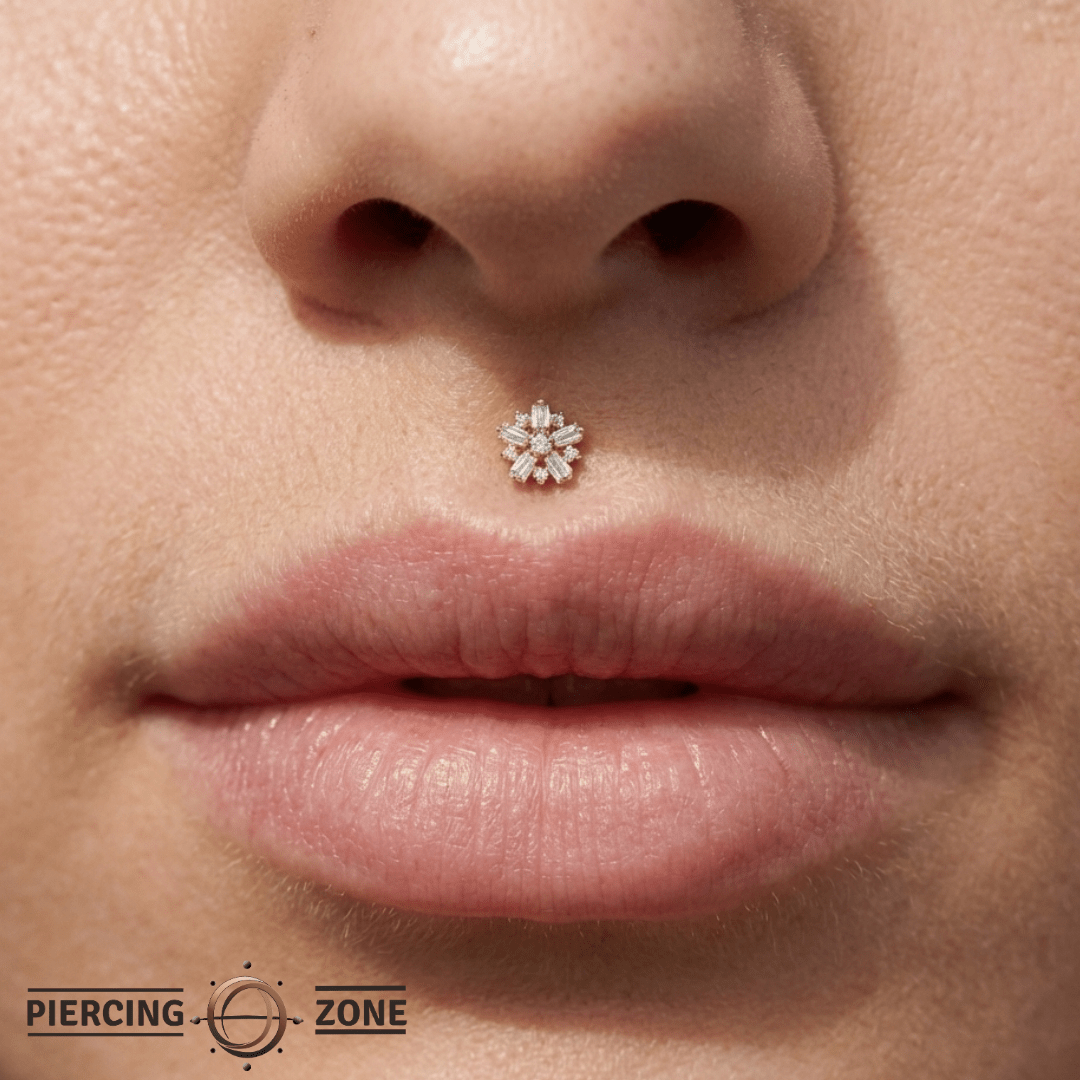 Audacious CZ Cluster – 14K Gold Threadless End - piercing - zone.com