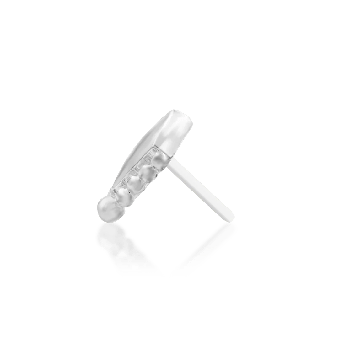 Audrey – Geometric Beaded Design – 14K Gold Threadless End - piercing - zone.com