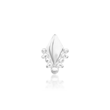 Audrey – Geometric Beaded Design – 14K Gold Threadless End - piercing - zone.com
