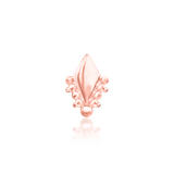 Audrey – Geometric Beaded Design – 14K Gold Threadless End - piercing - zone.com