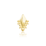 Audrey – Geometric Beaded Design – 14K Gold Threadless End - piercing - zone.com