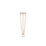 Auralie CZ Chain – 14K Gold Threadless End - piercing - zone.com