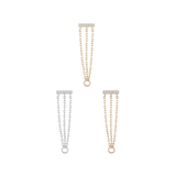 Auralie CZ Chain – 14K Gold Threadless End - piercing - zone.com