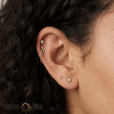 Auralie CZ Chain – 14K Gold Threadless End - piercing - zone.com