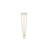 Auralie CZ Chain – 14K Gold Threadless End - piercing - zone.com