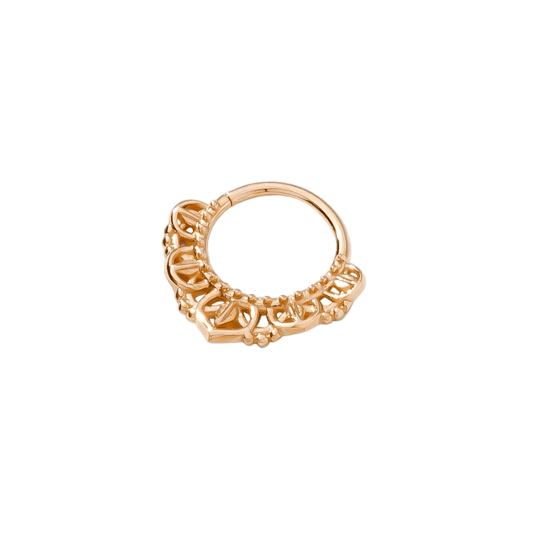 Awaken Continuous Ring - 14K Gold Seamless Ring - piercing - zone.com