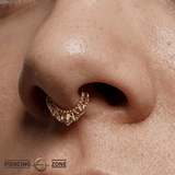 Awaken Continuous Ring - 14K Gold Seamless Ring - piercing - zone.com