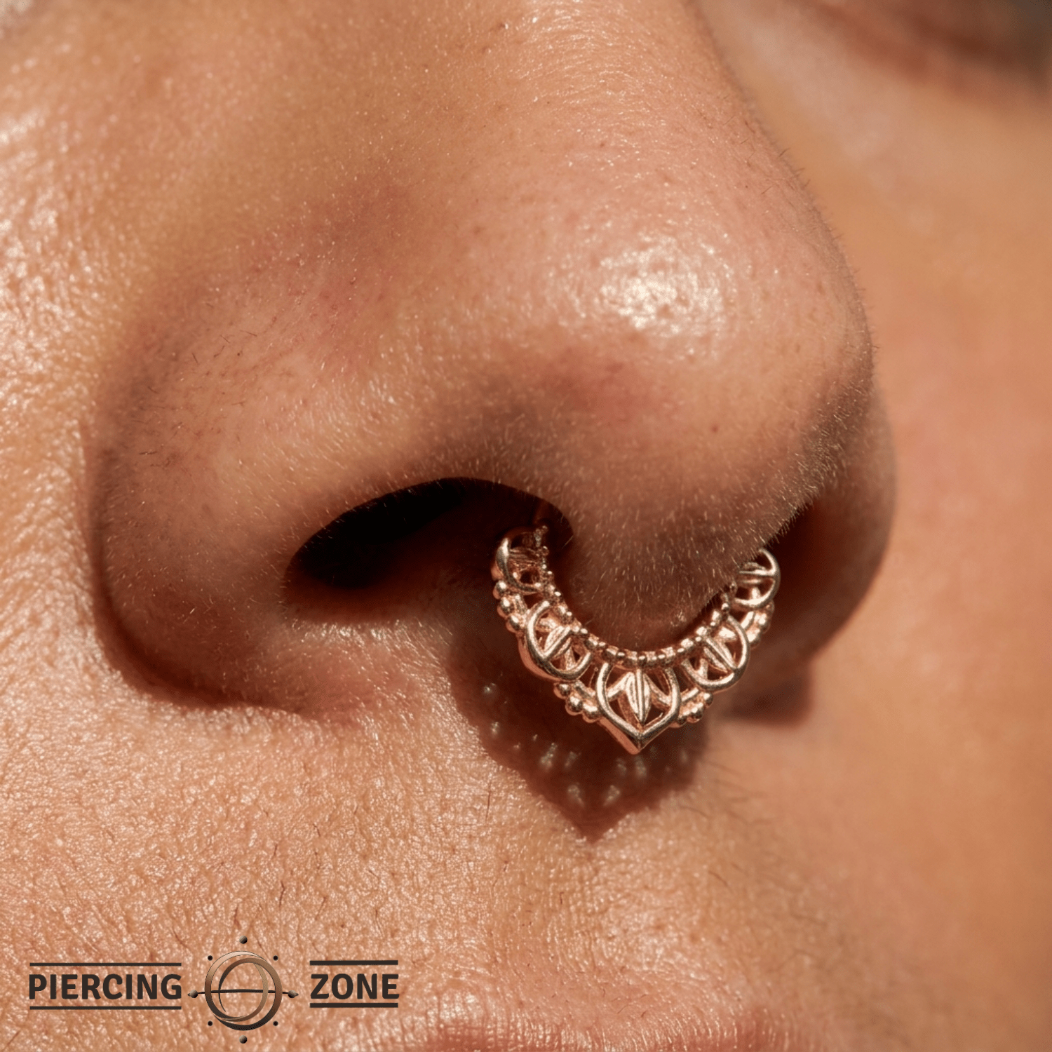 Awaken Continuous Ring - 14K Gold Seamless Ring - piercing - zone.com