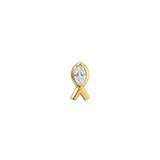 Awareness - 18K Gold Gem Threadless/Threaded End - piercing-zone.com