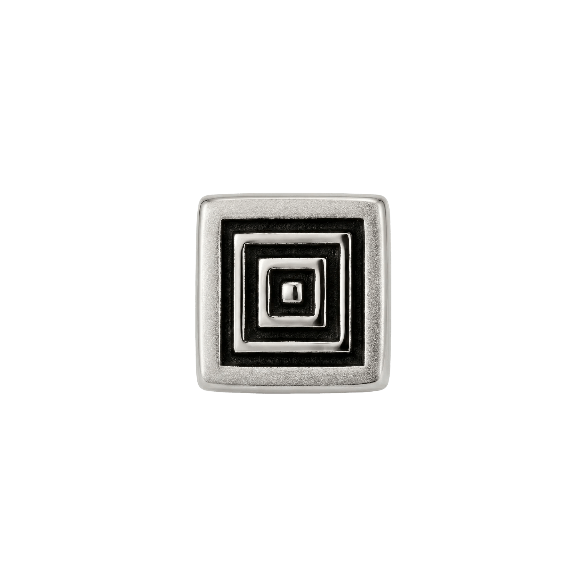 Aztec Square - 14K Gold Antiqued Threadless/Threaded End - piercing - zone.com