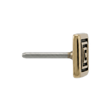 Aztec Square - 14K Gold Antiqued Threadless/Threaded End - piercing - zone.com