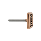 Aztec Square - 14K Gold Antiqued Threadless/Threaded End - piercing - zone.com