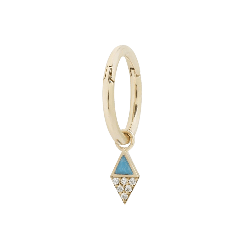 ALMOST FAMOUS - TURQUOISE + CZ - CHARM piercing-zone.com