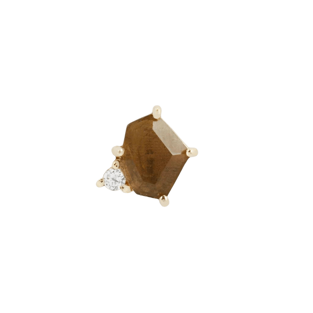 ELICIT - TOURMALATED QUARTZ + CZ - THREADLESS END piercing-zone.com