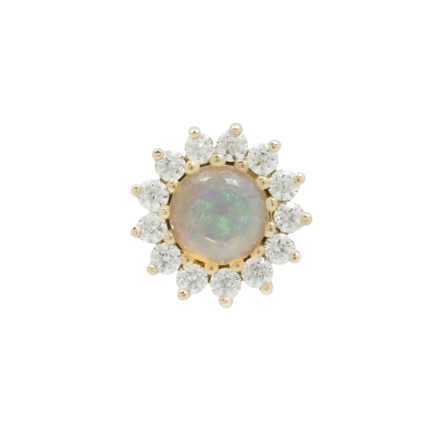 DELPHINE OPAL + CZ - THREADLESS END piercing-zone.com