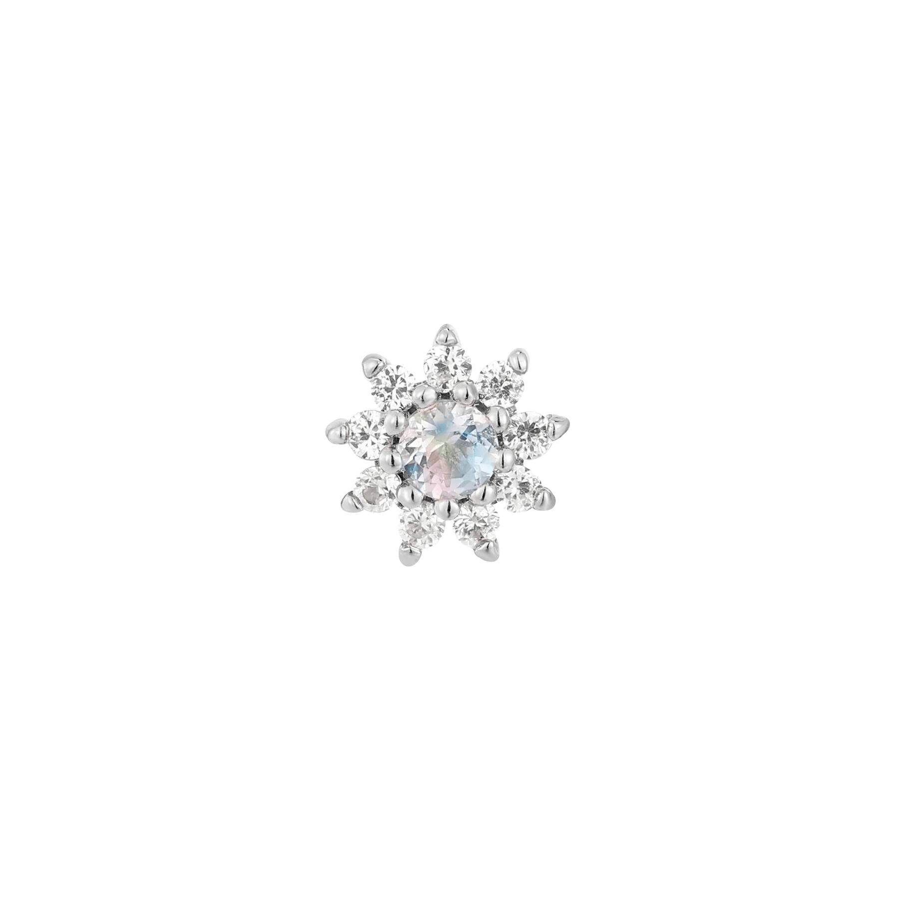 Eloise Flower – 14K Gold Moonstone & Sapphire Jewelry