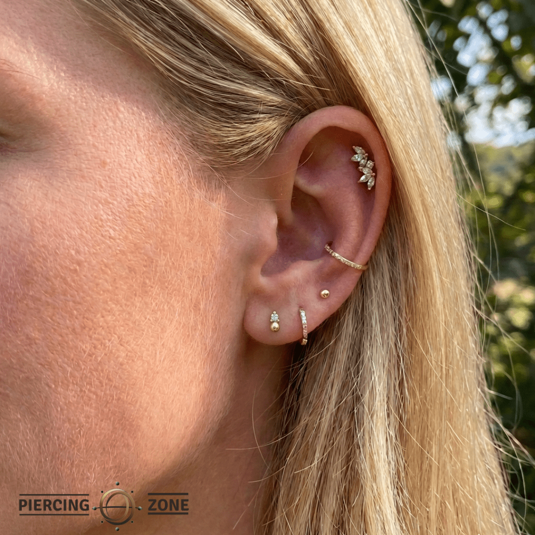 Babe – 14K Gold Threadless End - piercing - zone.com