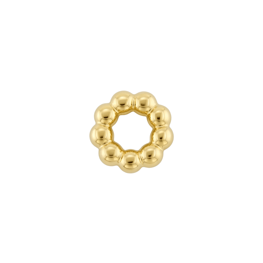Baby Ball Hoop - 18K Gold Threadless/Threaded End - piercing-zone.com