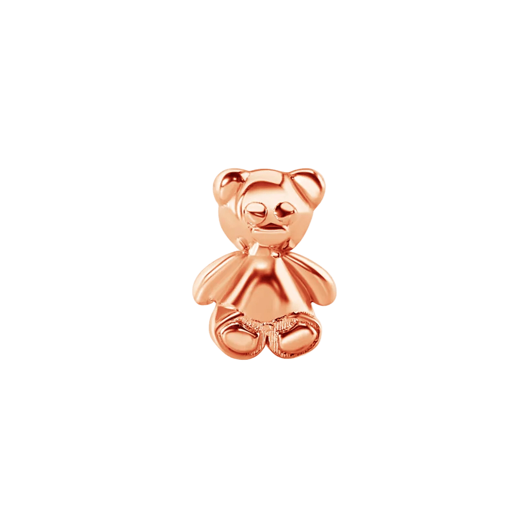 Baby Bear – 14K Gold Threadless/Threaded End - piercing - zone.com