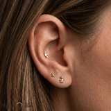 Baby Bear – 14K Gold Threadless/Threaded End - piercing - zone.com