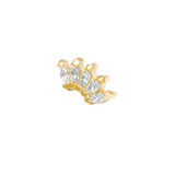 Baby Bella Pin - 14K Gold Gem Arc Threadless End - piercing - zone.com