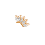 Baby Bella Pin - 14K Gold Gem Arc Threadless End - piercing - zone.com