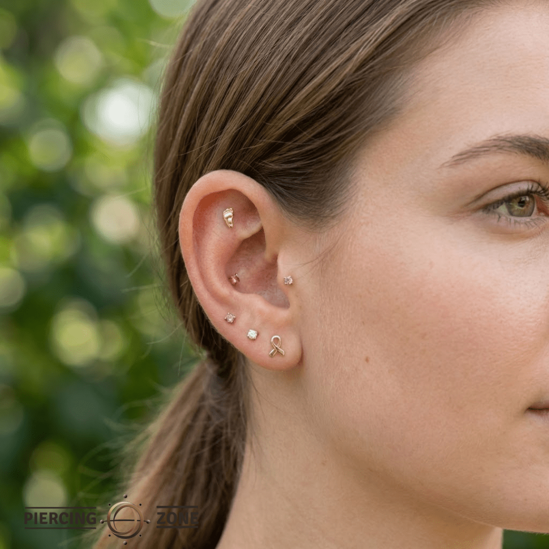Baby Foot – 14K Gold Threadless/Threaded End - piercing - zone.com