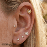 Bad Romance – Heart CZ – 14K Gold Threadless End - piercing - zone.com