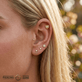 Bad Romance – Heart CZ – 14K Gold Threadless End - piercing - zone.com